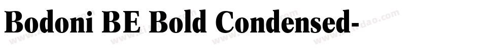 Bodoni BE Bold Condensed字体转换